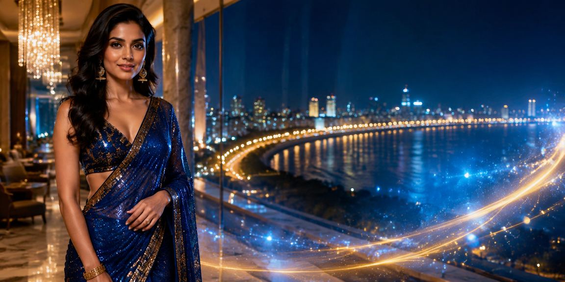 Evening Mumbai cityscape with vibrant entertainment scene